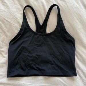 Black Racerback Workout Crop Tank Top